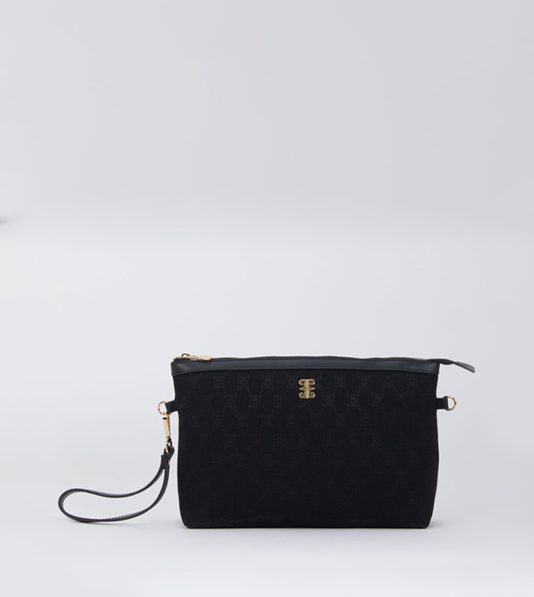 Printed Clutch with Wristlet