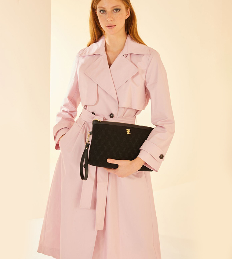 Printed Clutch with Wristlet