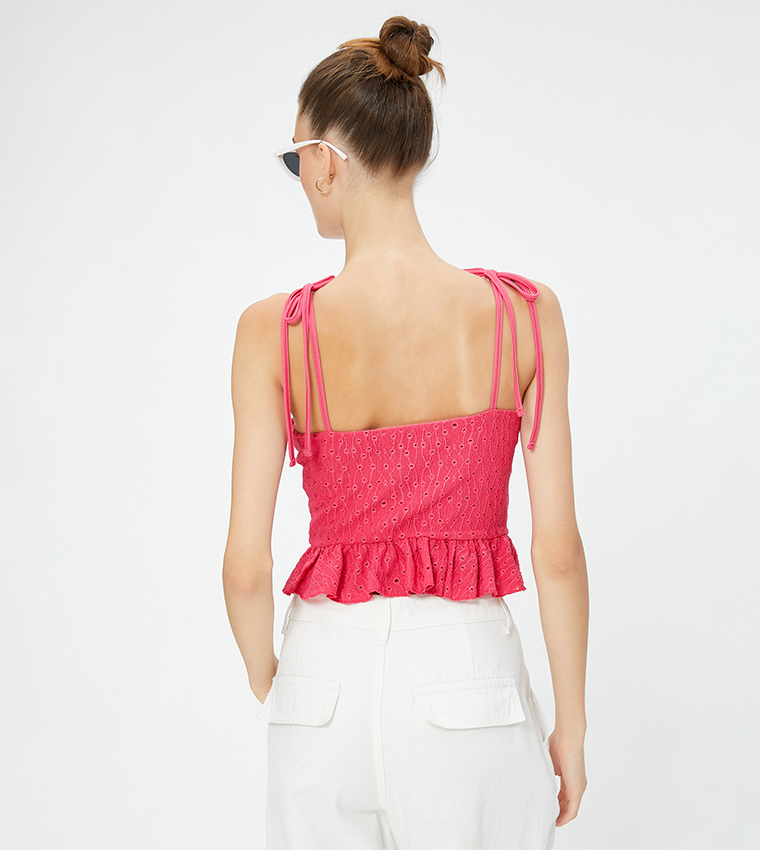 Underwired Ruffle Trim Strappy Top