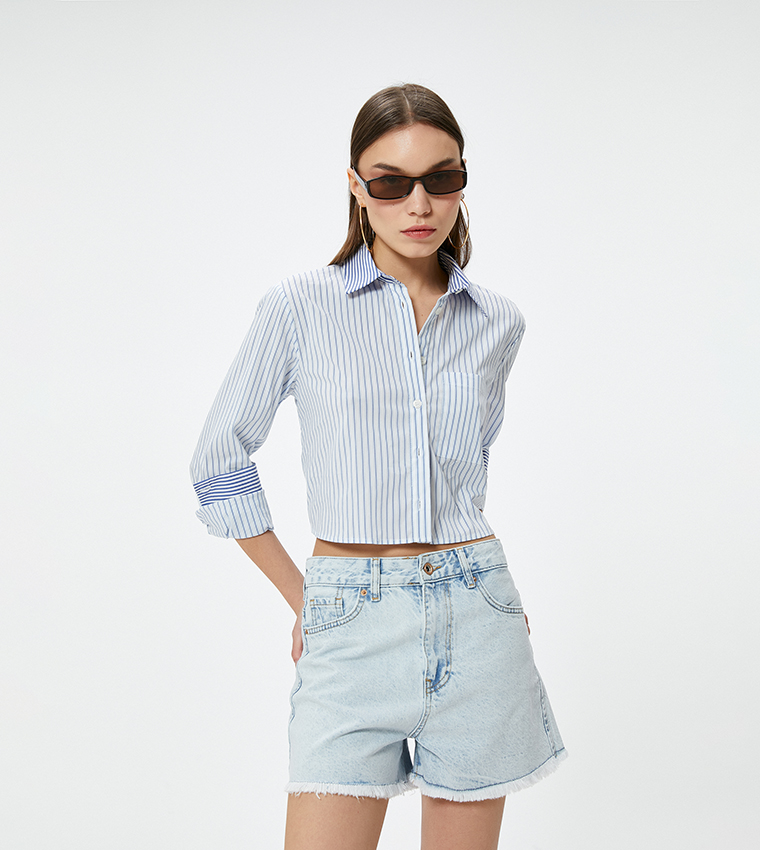 Super frayed denim shorts hotsell