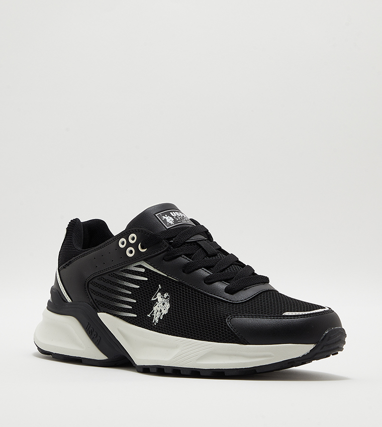 RICK Mesh Detail Lace Up Sneakers