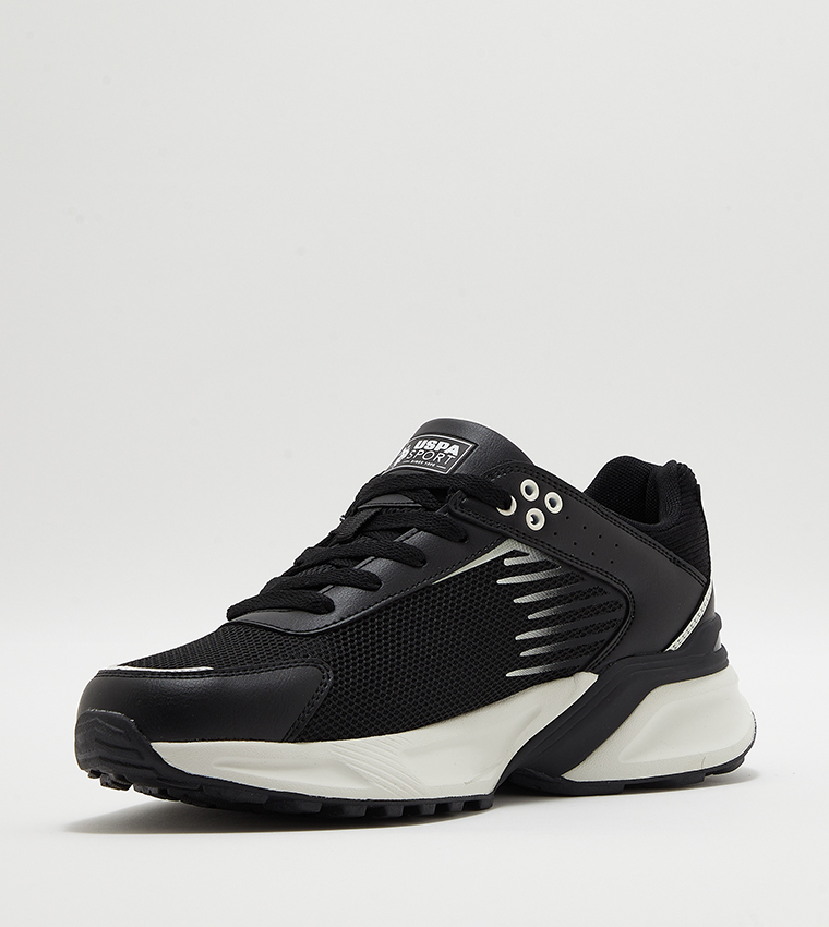 RICK Mesh Detail Lace Up Sneakers