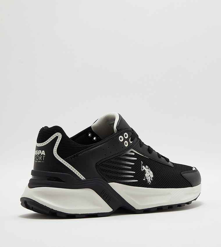 RICK Mesh Detail Lace Up Sneakers