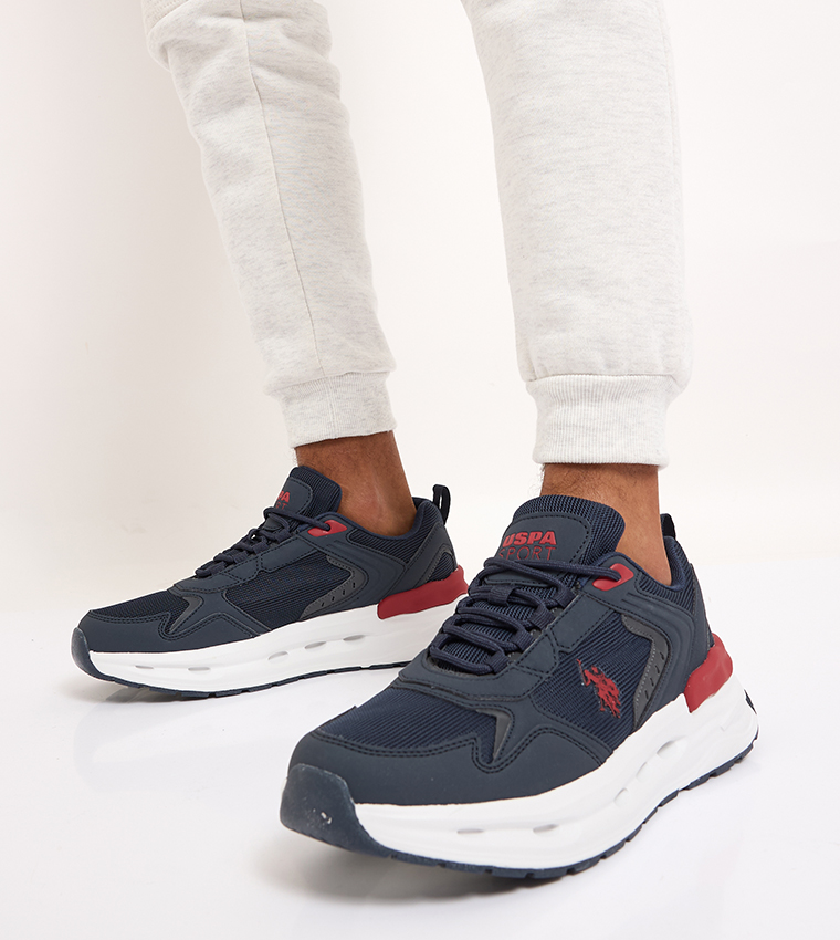 4M JACKY Mesh Detail Lace Up Sneakers