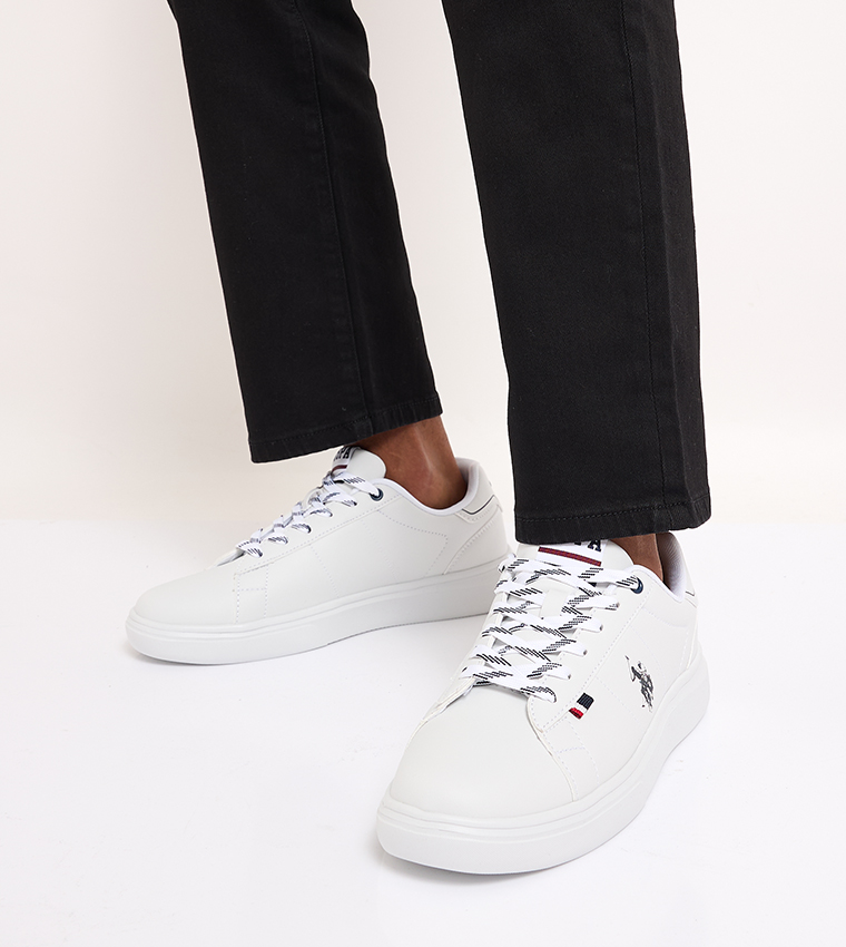 4M ARES Logo Detail Lace Up Sneakers