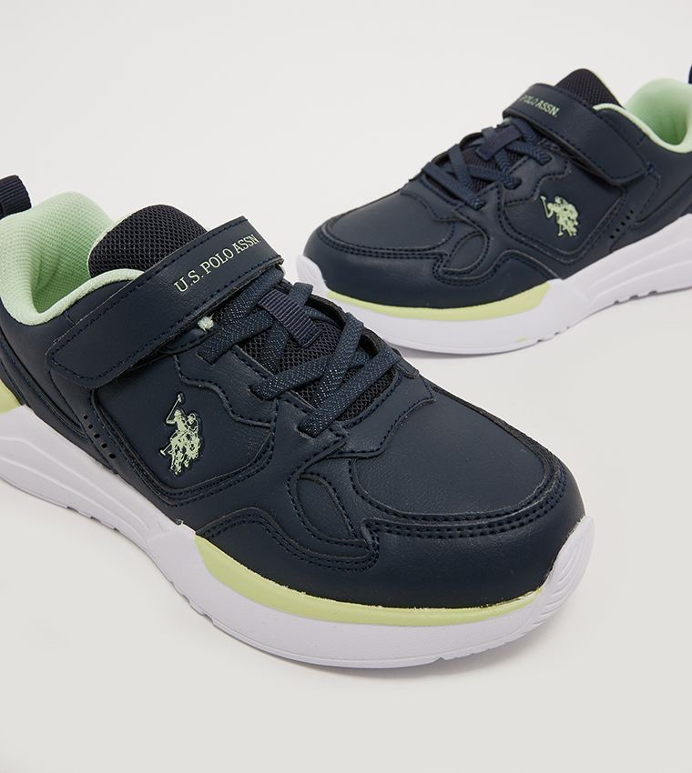 INTER Logo Detail Velcro Sneakers