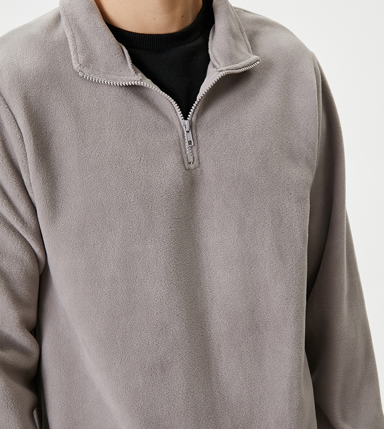 Sudadera Con Bolsillo De Cremallera Koton Para Hombre - Color Crudo, Talla XL
