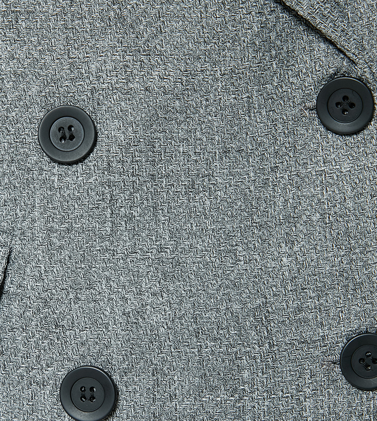 Solid Lapel Collar Blazer