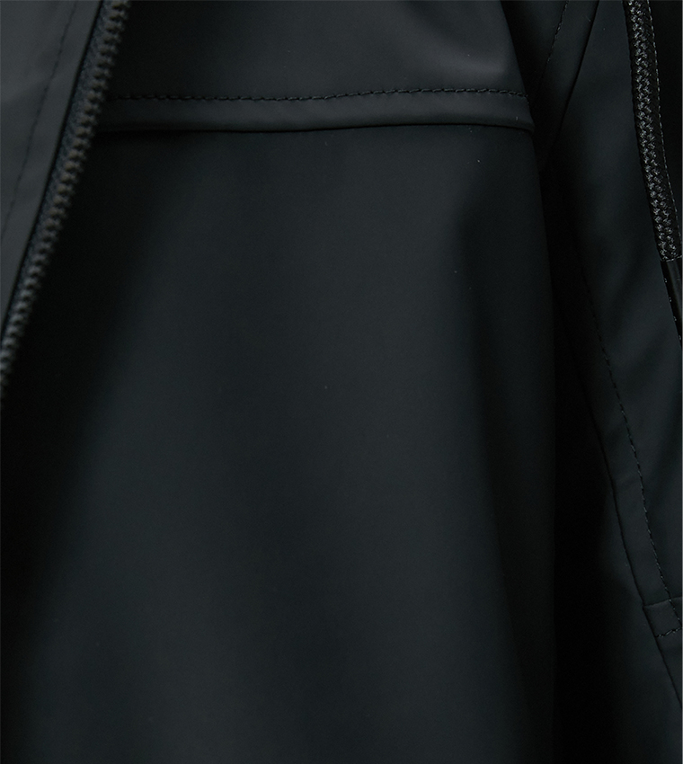 Solid Slim Fit Hooded Jacket