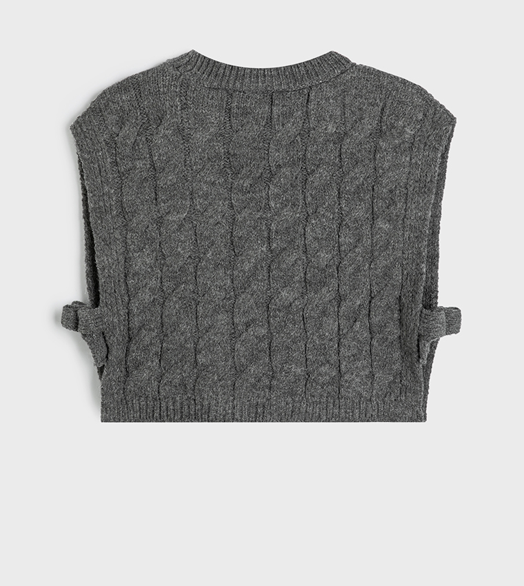 Knitted Sleeveless Sweater Vest