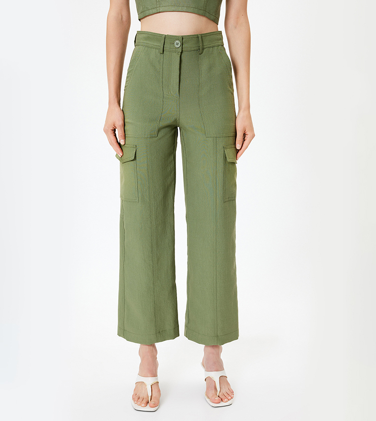 High Waist Wide Leg Cargo Pants