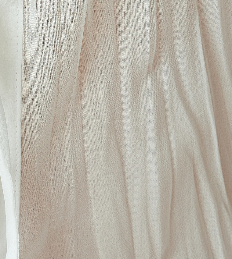 Tie Front Long Sleeves Sheer Shirt