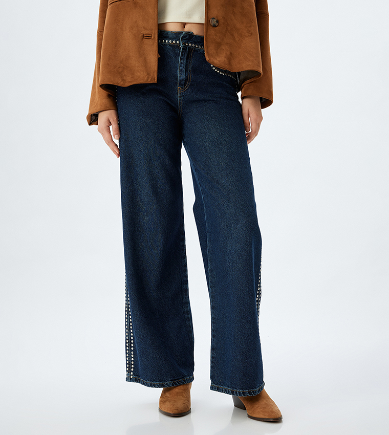 Washed Wide Leg Jeans