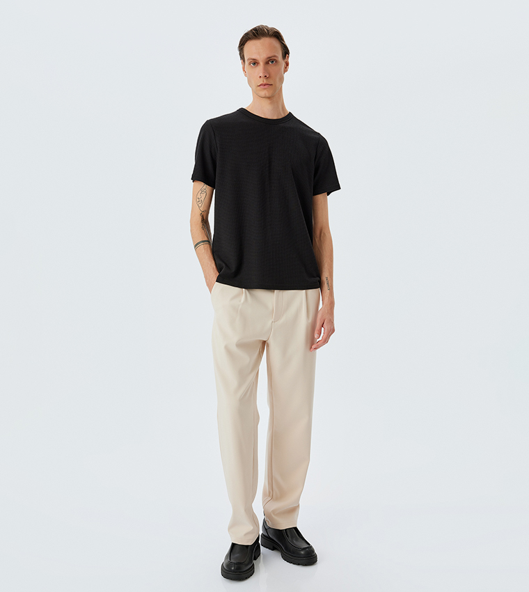 Textured Short Sleeves T-Shirt