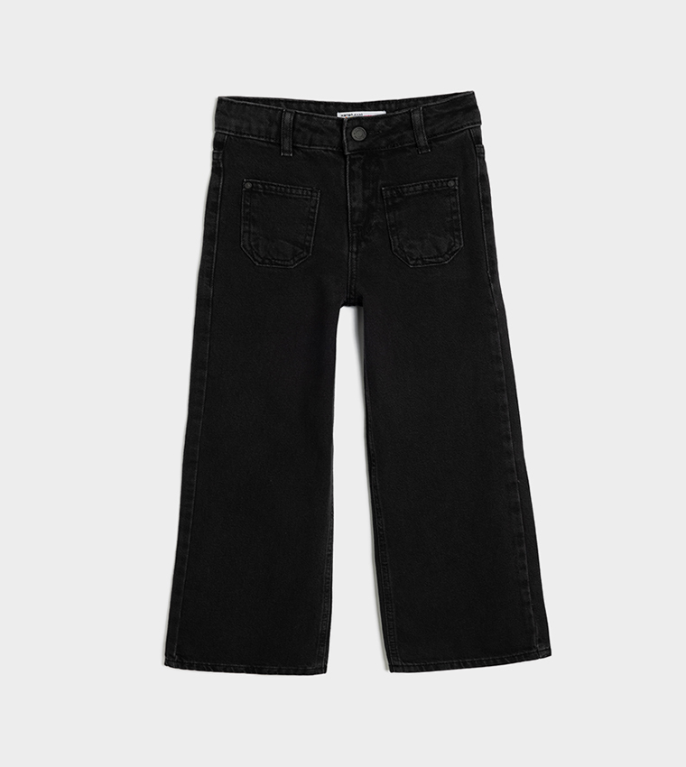 Washed Wide Leg Jeans