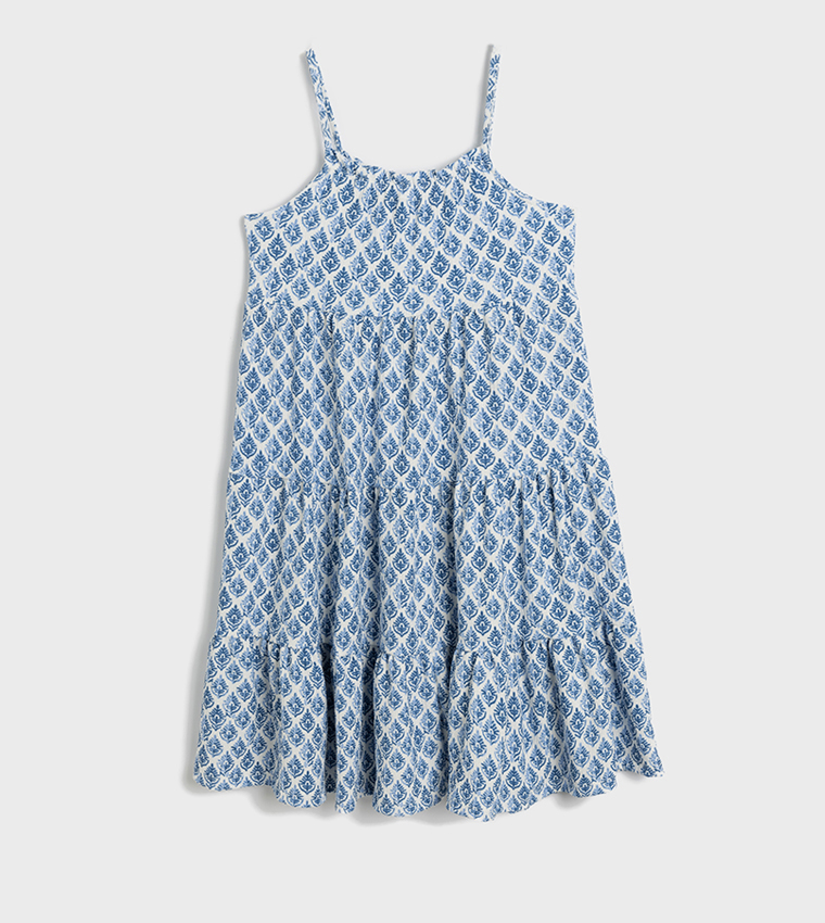 Printed Shoulder Strap Dress