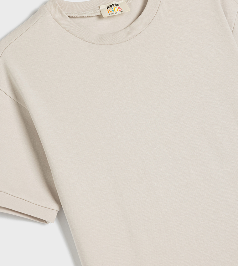 Solid Crew Neck T-Shirt
