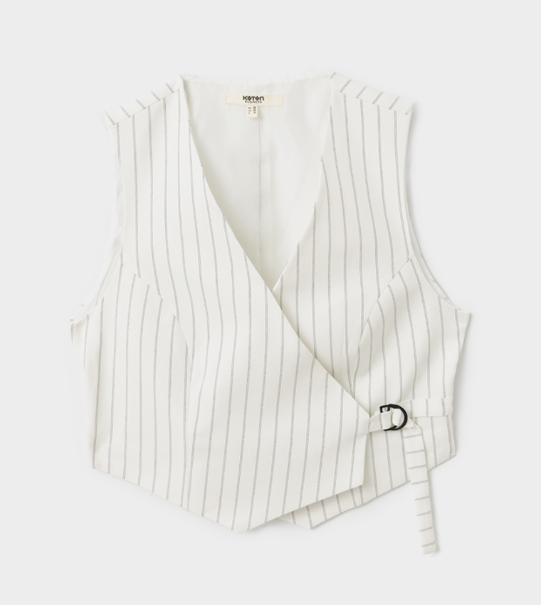 Striped V-Neck Vest