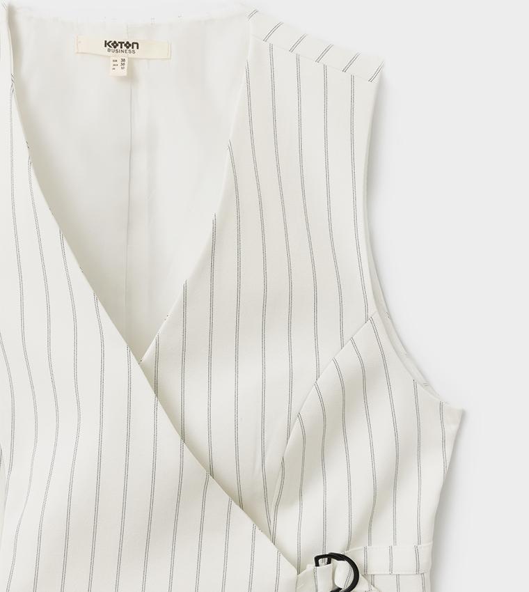Striped V-Neck Vest