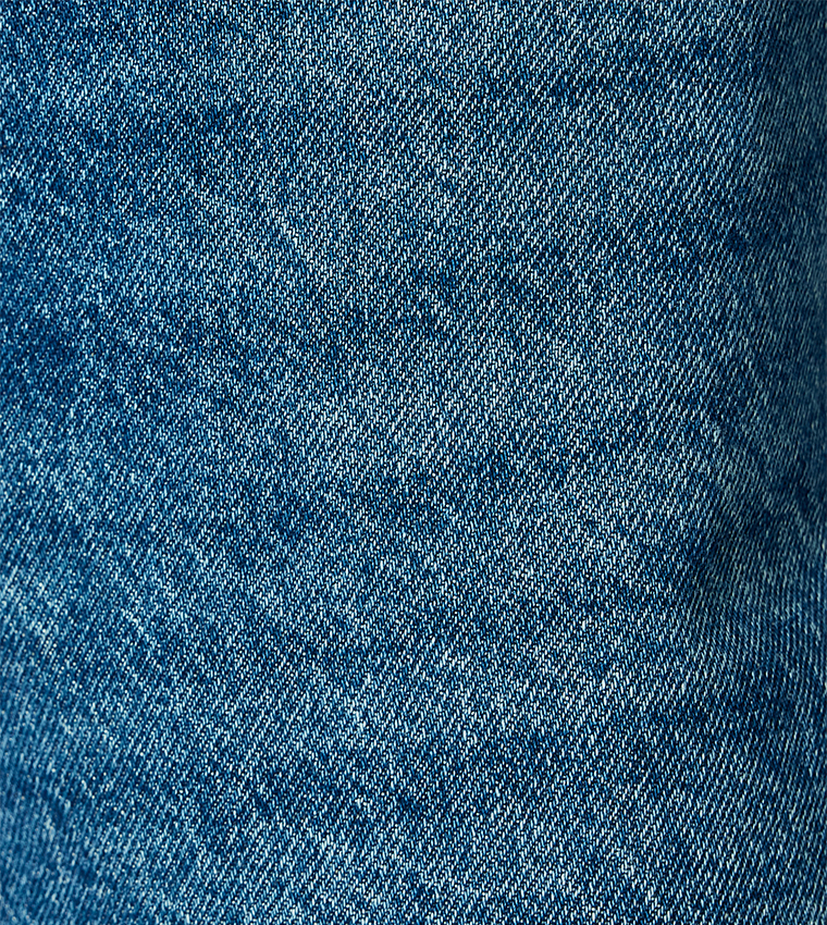 Washed High-Rise Mom Fit Jeans