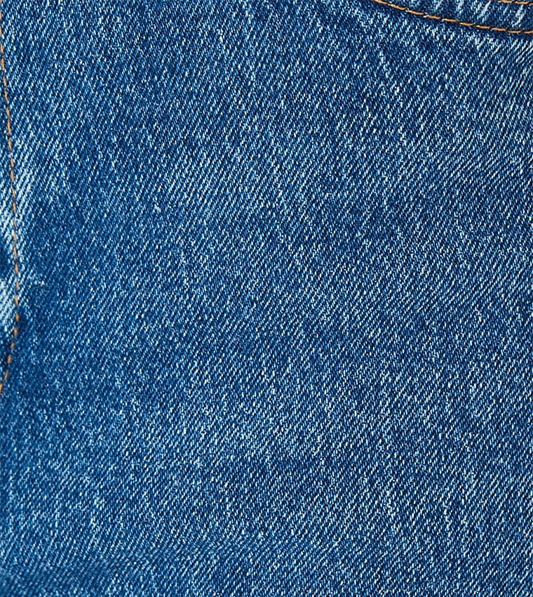 Washed High-Rise Mom Fit Jeans