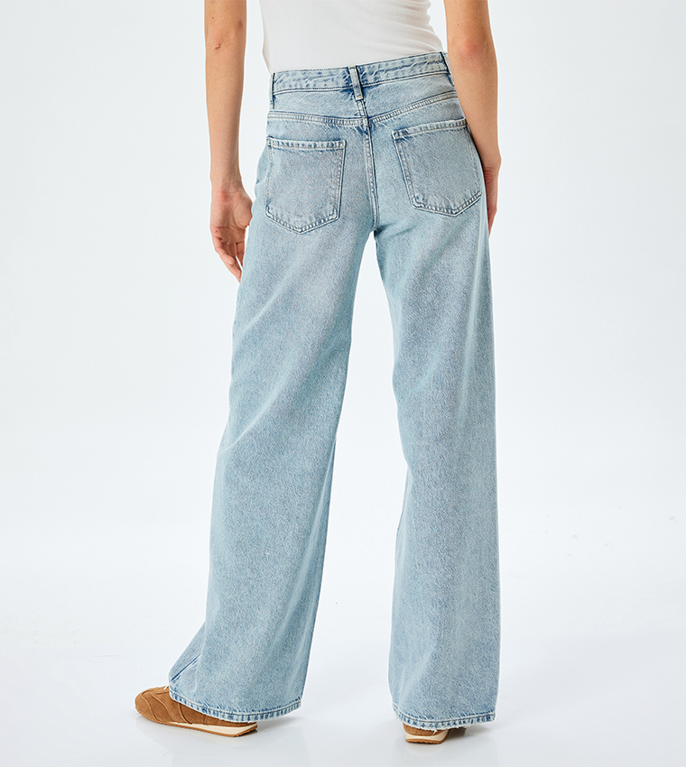 Washed Straight Fit Jeans