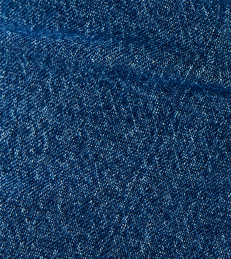 Solid High Waist Cropped Jeans