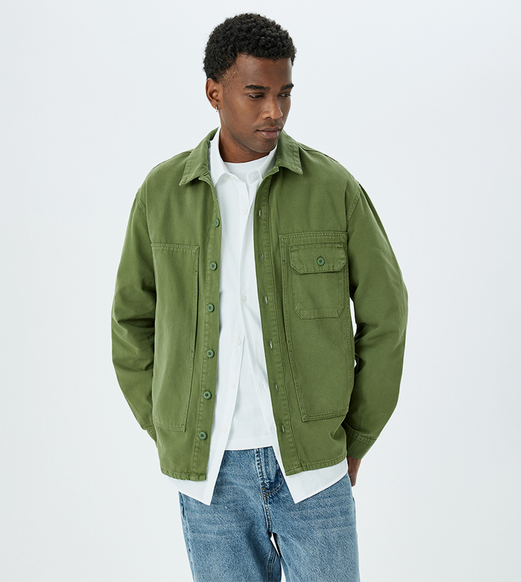 Faded Long Sleeves Denim Jacket