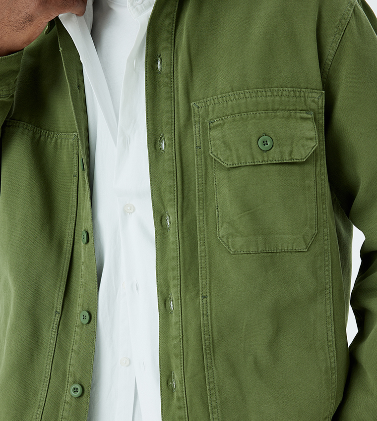 Faded Long Sleeves Denim Jacket