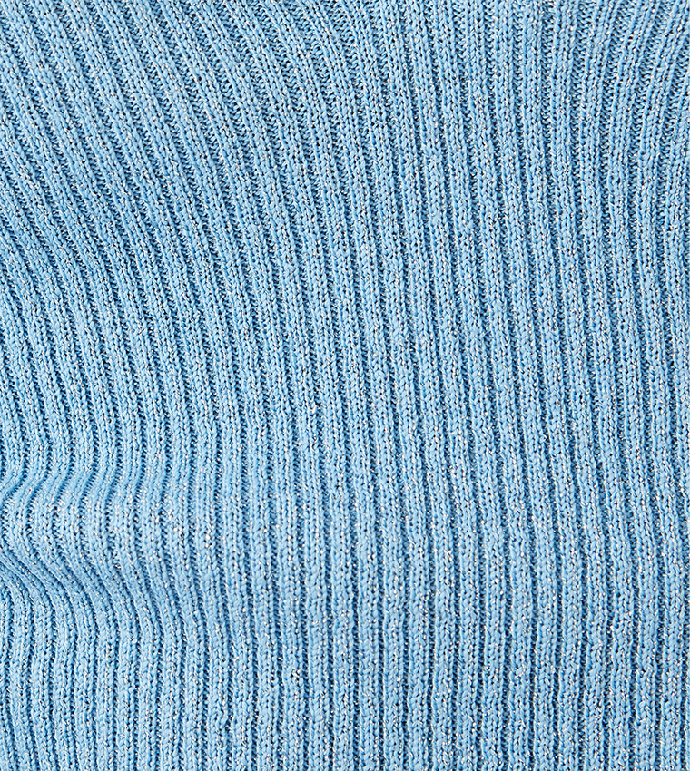 Ribbed Collared Knit Top