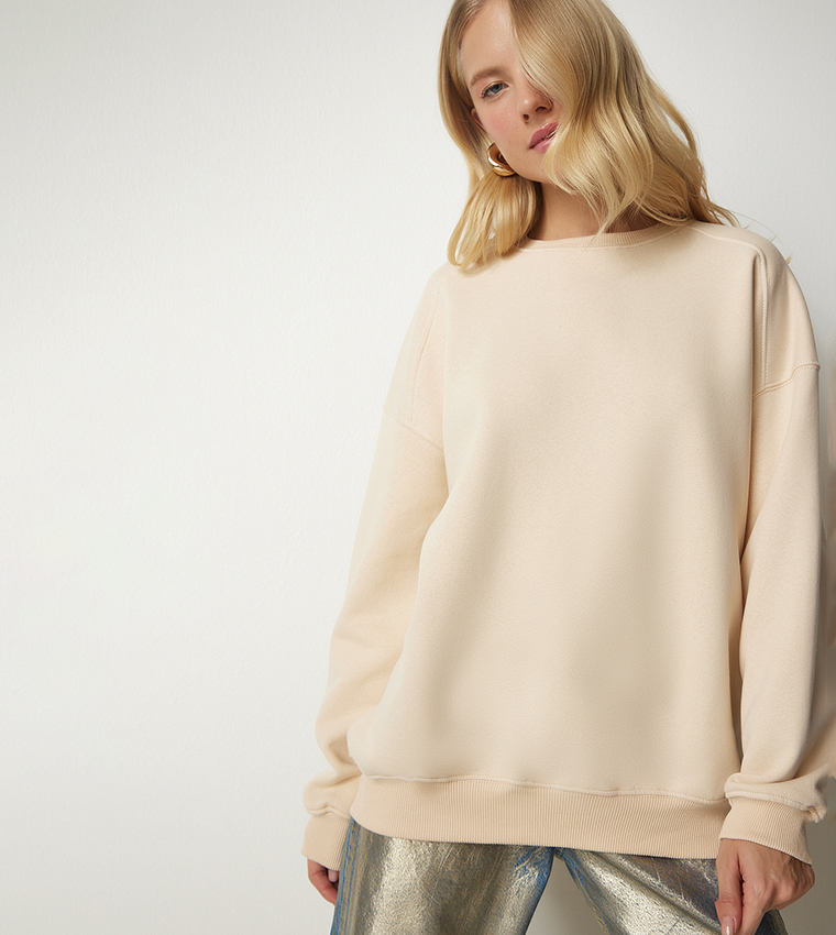 Oversized 2025 cream sweatshirt