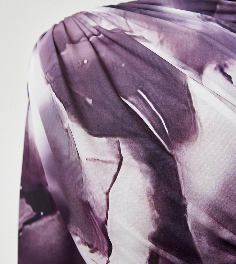 Tie-Dye High Neck Sandy Top