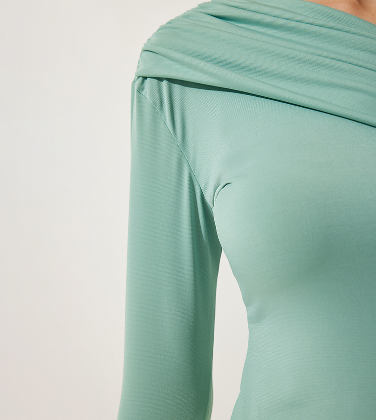 Solid One Shoulder Top