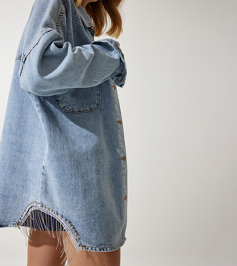 open lace back dress Acne Studios // Chambray Jacui Button Up Shirt – VSP Consignment main image 1