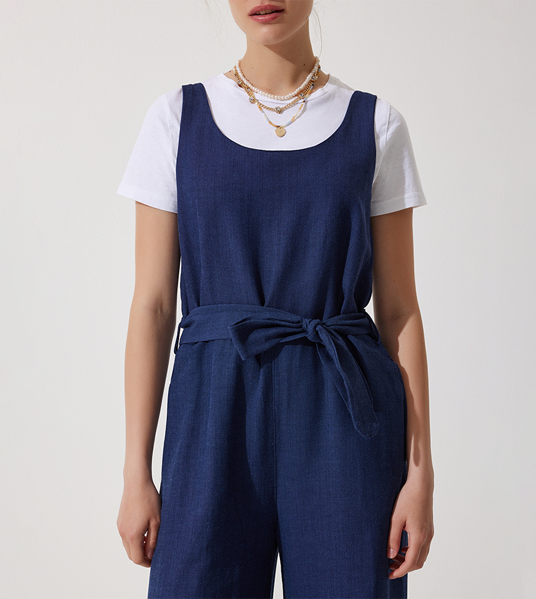 Solid Linen Overalls