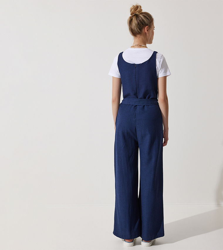 Solid Linen Overalls