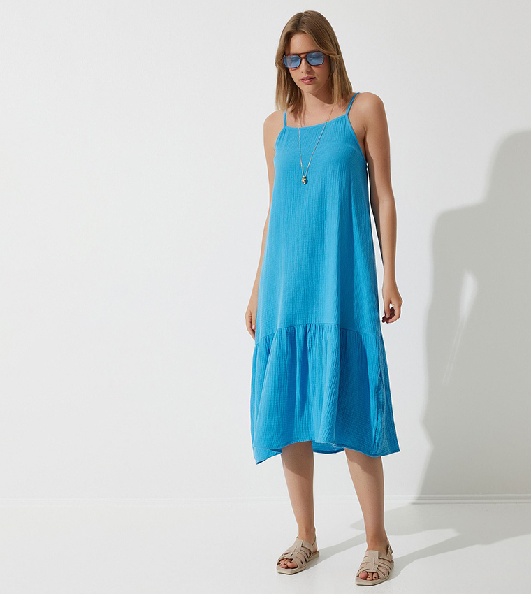 Strelizia Cotton Muslin Midi Dress