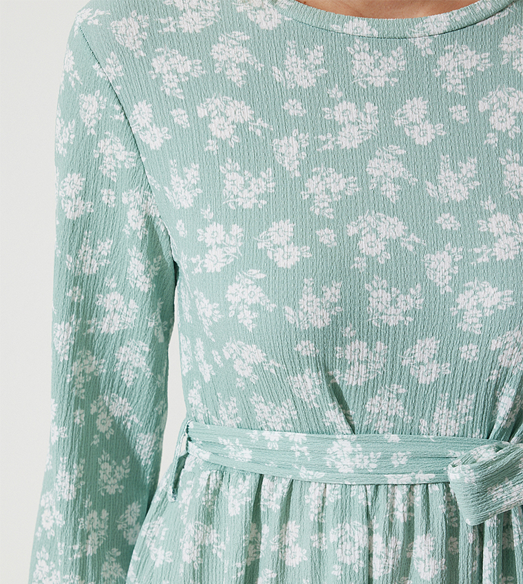 Floral Long Sleeves Maxi Dress