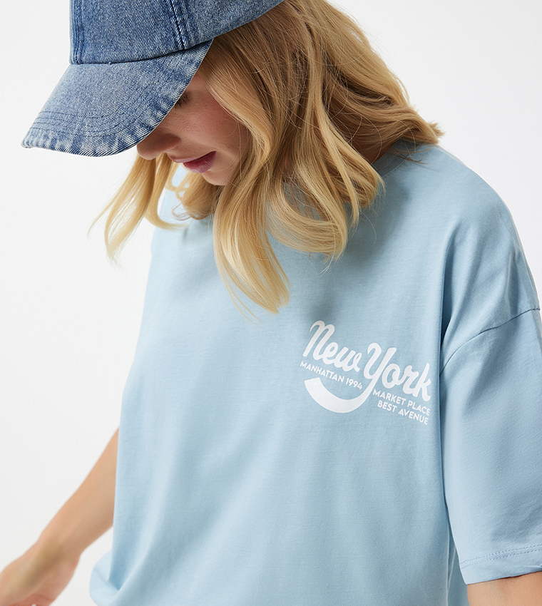 Printed Short Sleeves Oversized T-Shirt