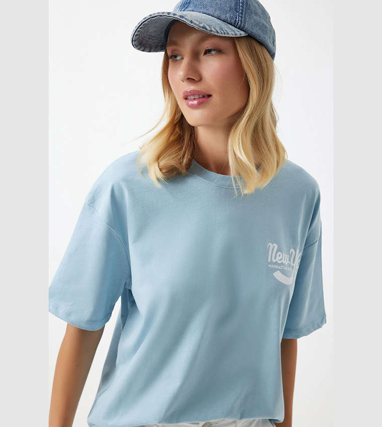 Printed Short Sleeves Oversized T-Shirt