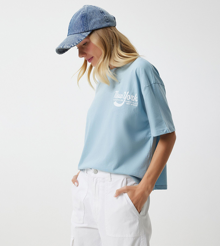 Printed Short Sleeves Oversized T-Shirt