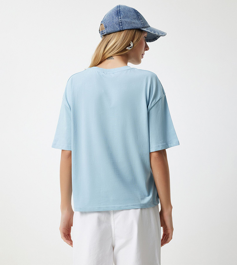 Printed Short Sleeves Oversized T-Shirt