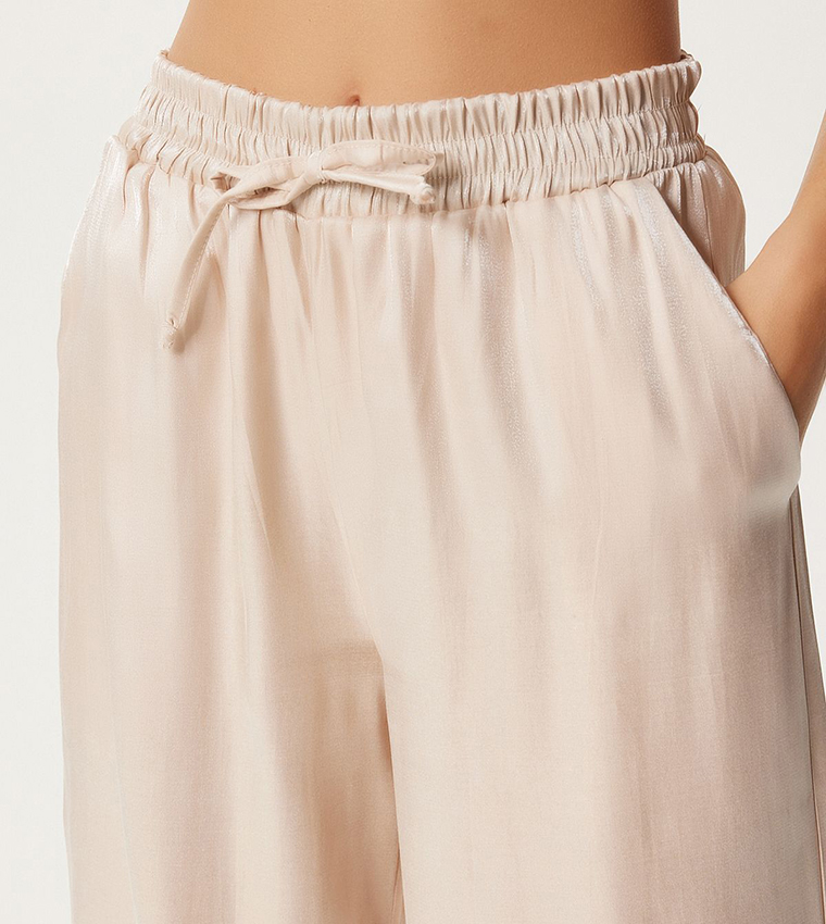 Solid Wide Leg Pants