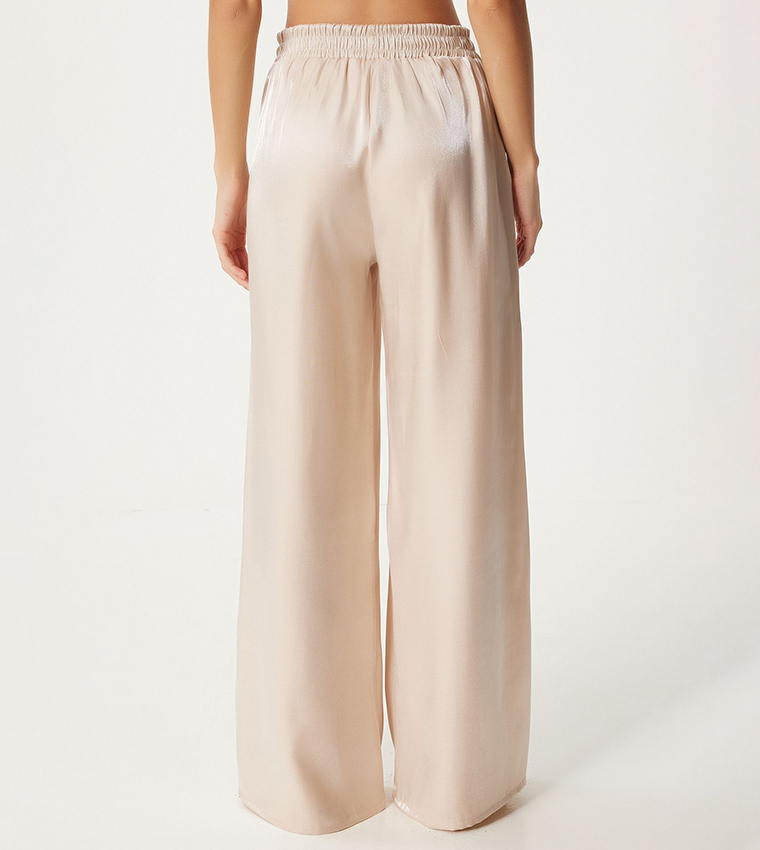 Solid Wide Leg Pants