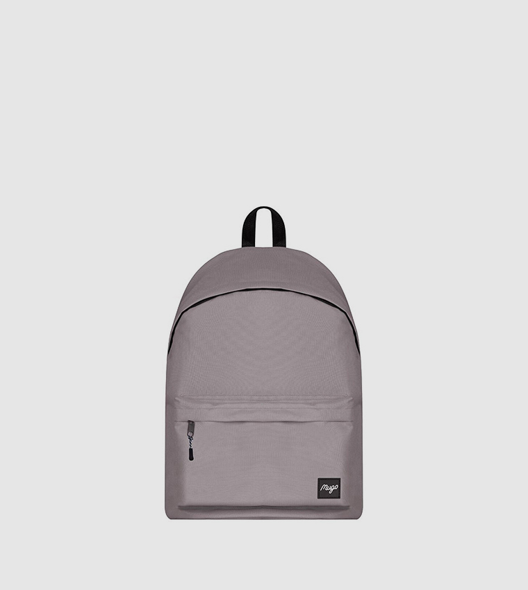 Badge Detail Zippered Backpack