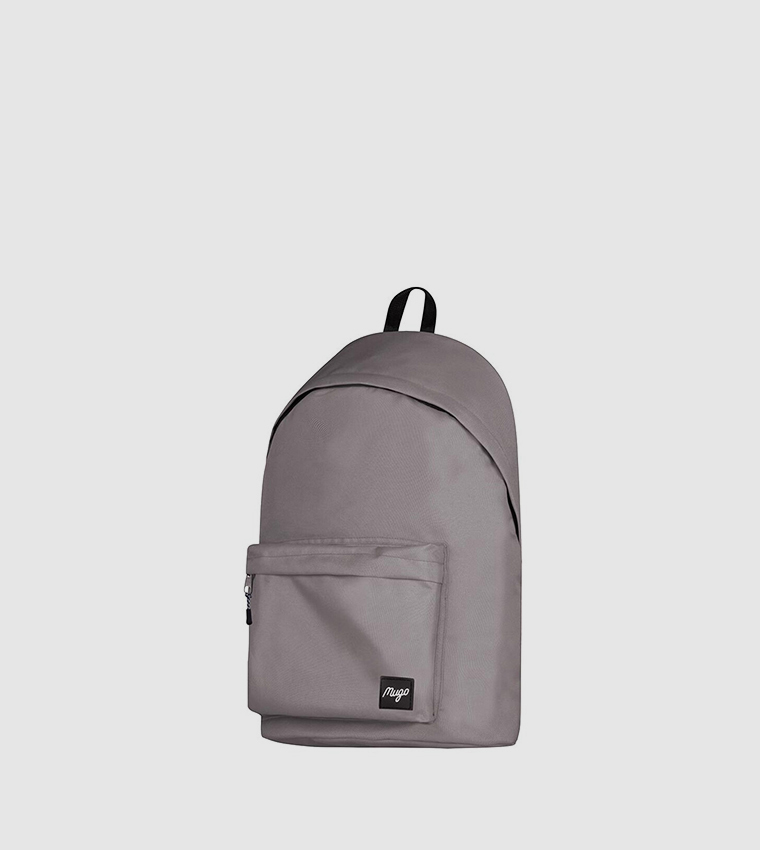 Badge Detail Zippered Backpack