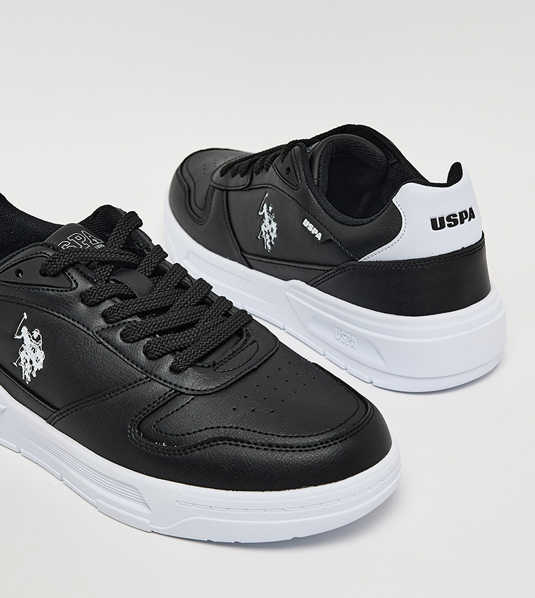 REKE Logo Printed Lace-Up Sneakers