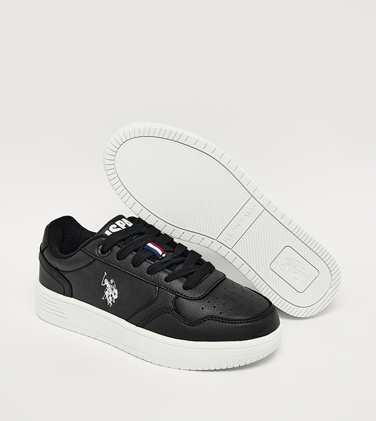 COSTER Logo Printed Low Top Lace Up Sneakers