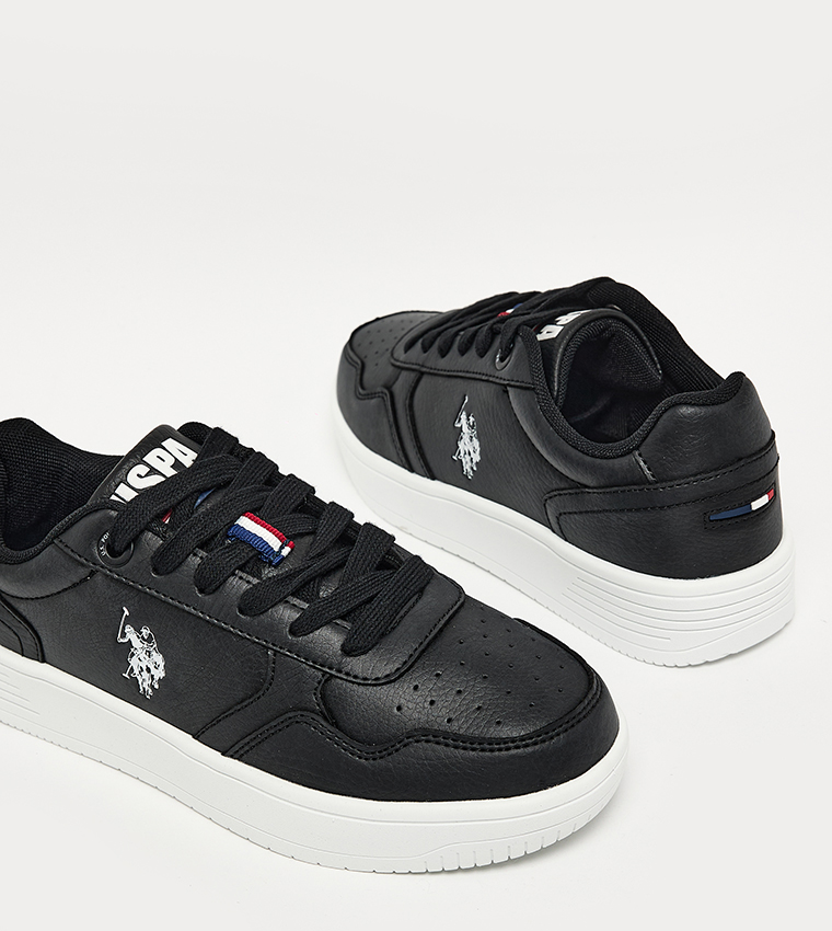 COSTER Logo Printed Low Top Lace Up Sneakers