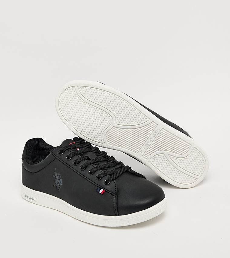 FRANCO Logo Printed Low Top Lace Up Sneakers